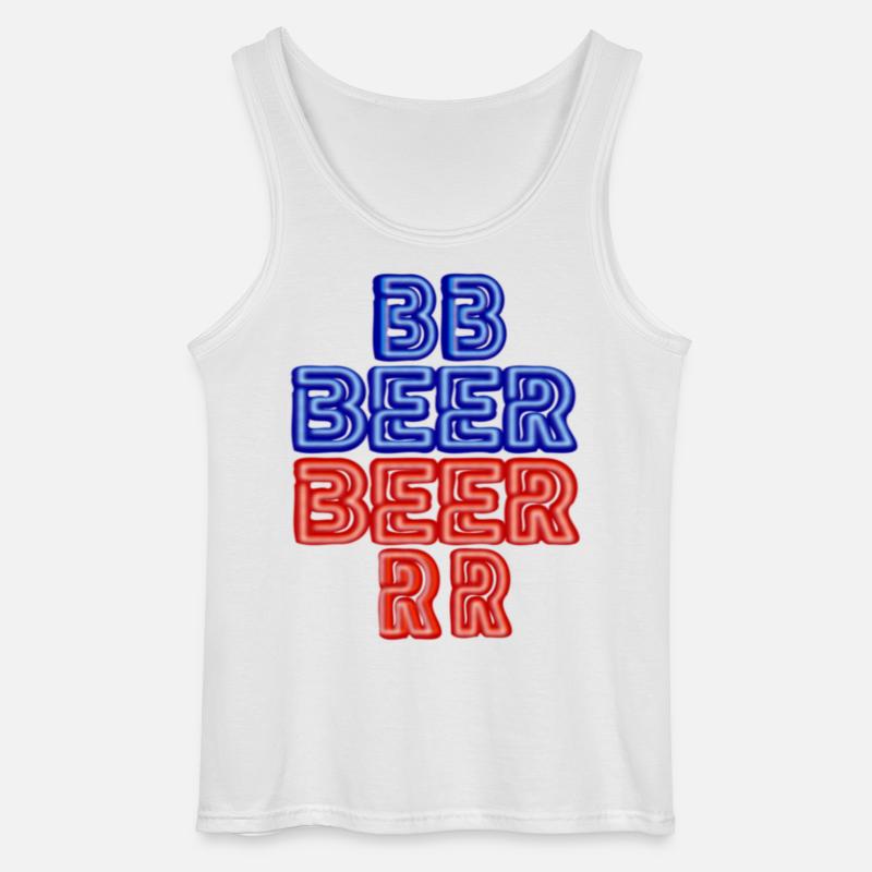 BIER - Gildan Männer Tank Top - Weiß