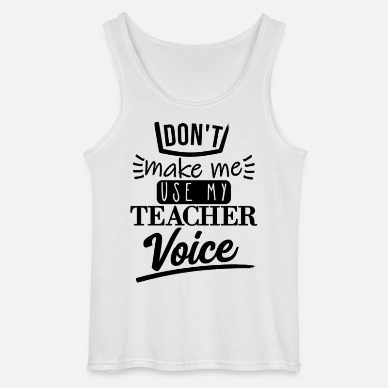 don't make me use it (schwarz) - Gildan Männer Tank Top - Weiß