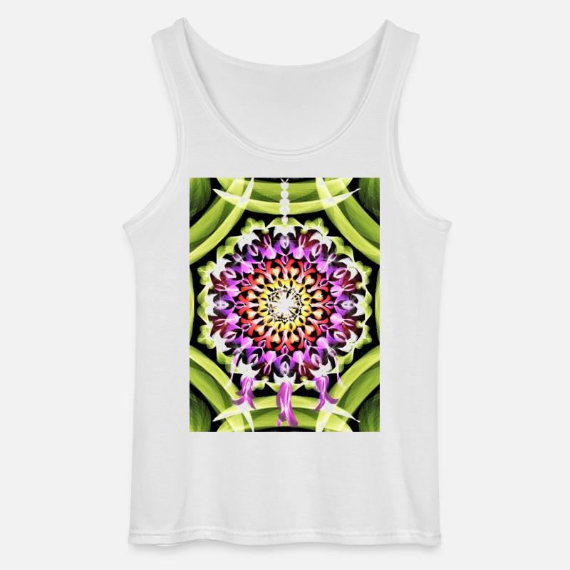 Traumfänger Blütenmandala - Gildan Männer Tank Top - Weiß