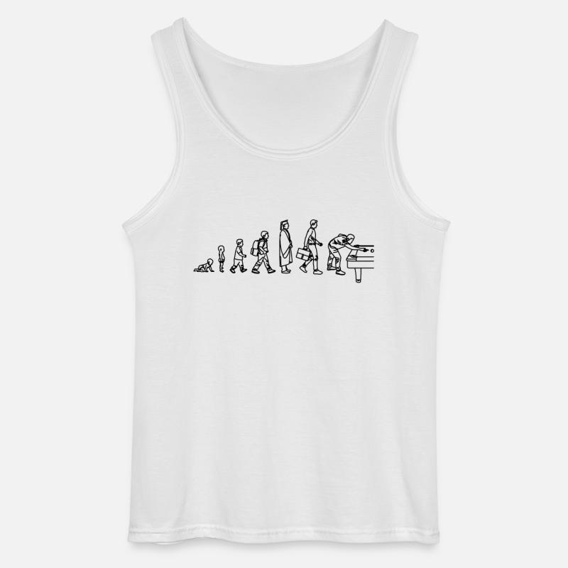 Billiard Evolution - Gildan Men’s Tank Top - white