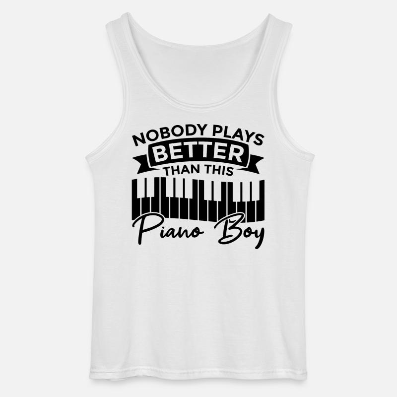 Klavierjunge - Gildan Männer Tank Top - Weiß