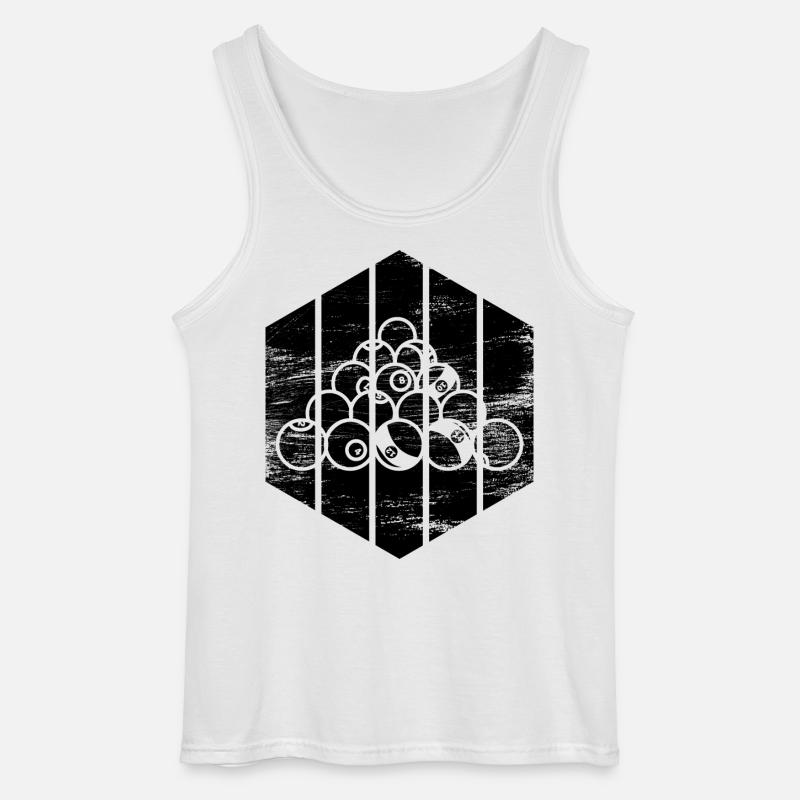 Cooles Billard - Gildan Männer Tank Top - Weiß