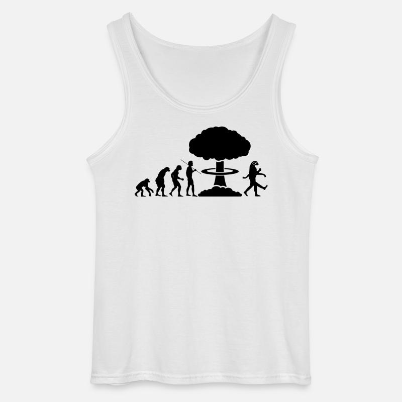 Radioactive evolution - Gildan Men’s Tank Top - white