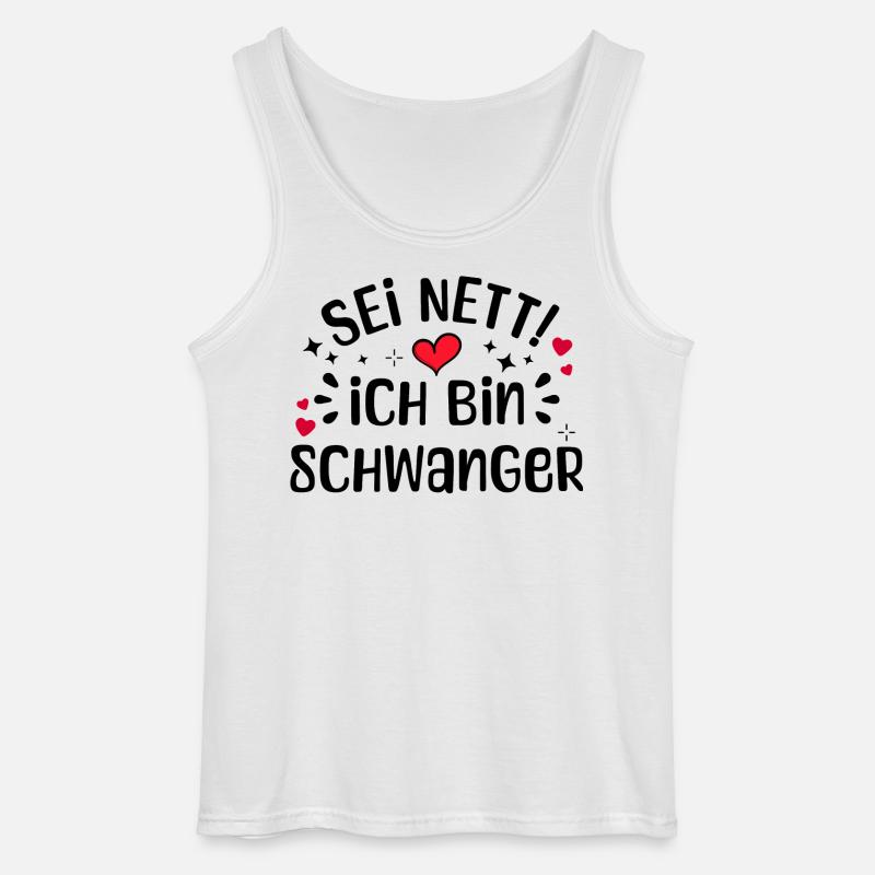 Schwangerschaft Mutter Schwanger Herz Statement - Gildan Männer Tank Top - Weiß