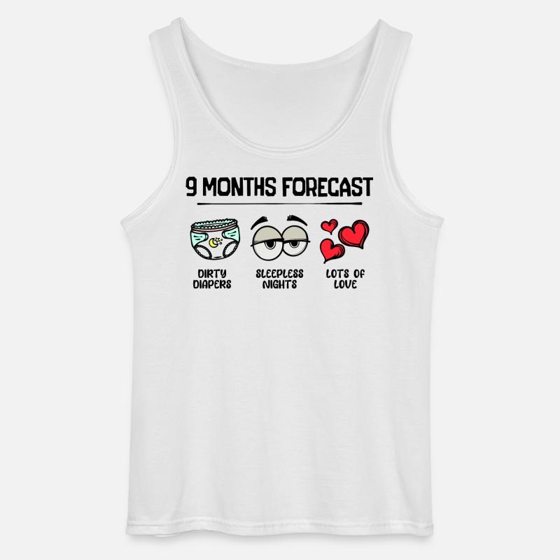 Geburt Herz Schwanger Statement Elternteil Baby - Gildan Männer Tank Top - Weiß