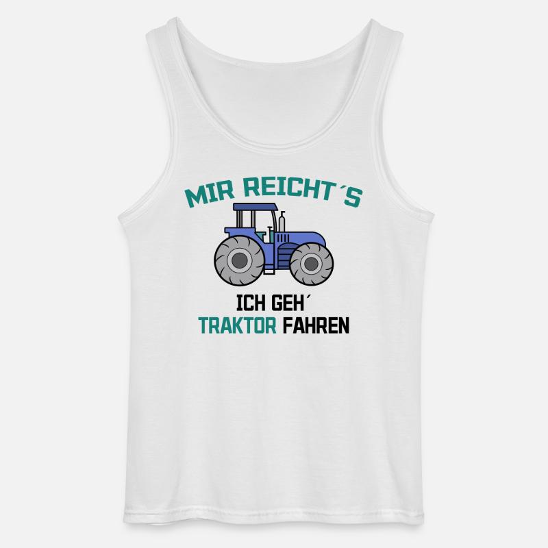 Traktor Statement Bauer Ackerbau Kraftfahrzeug - Gildan Männer Tank Top - Weiß