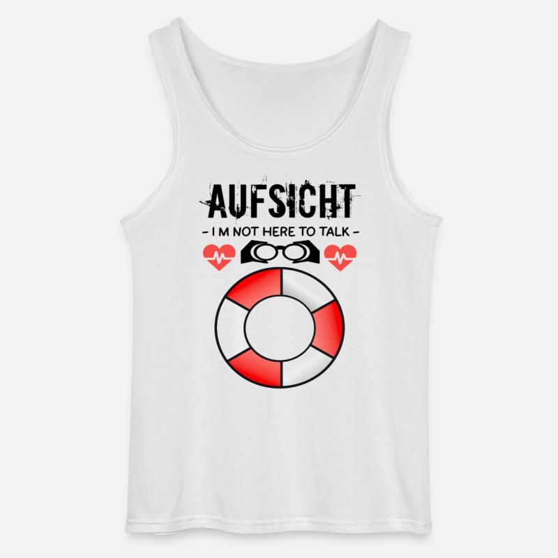Aufsicht - Badeaufsicht - Gildan Männer Tank Top - Weiß