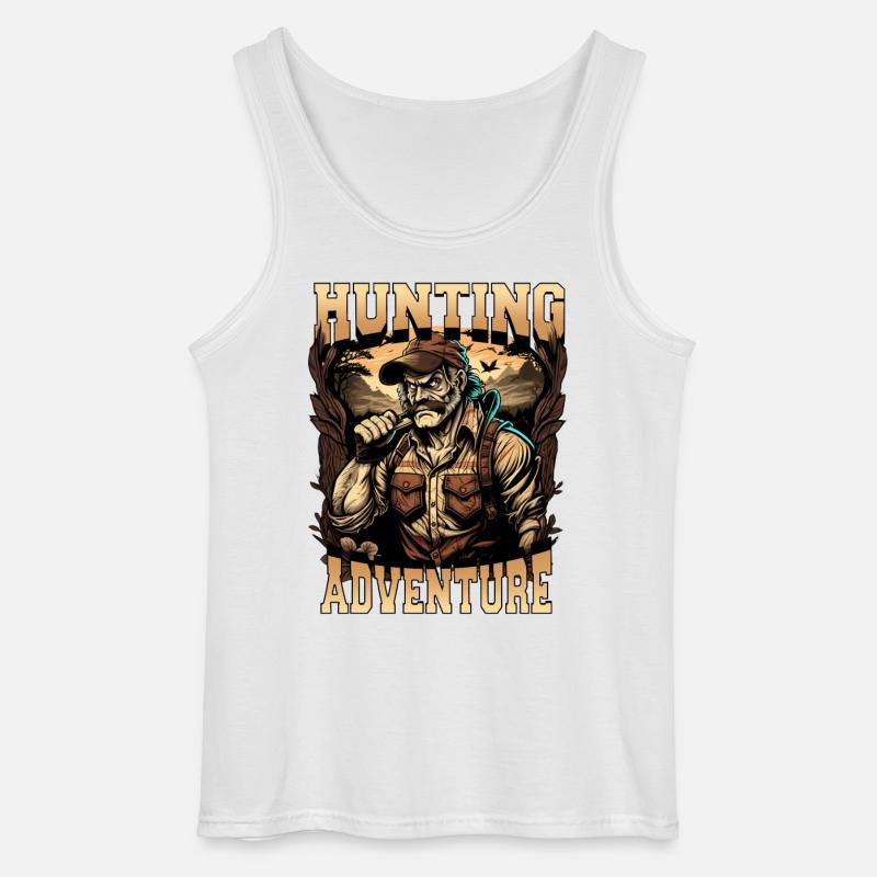 Jäger auf einem Abenteuer - Gildan Männer Tank Top - Weiß