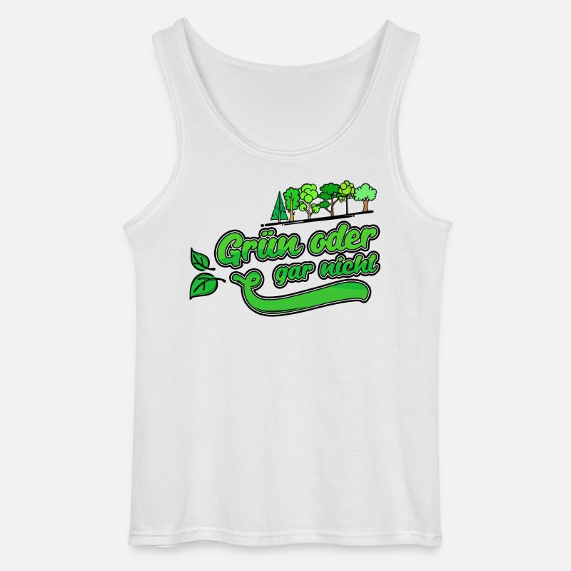 Umweltschutz Erde Natur Baum Statement Naturschutz - Gildan Männer Tank Top - Weiß