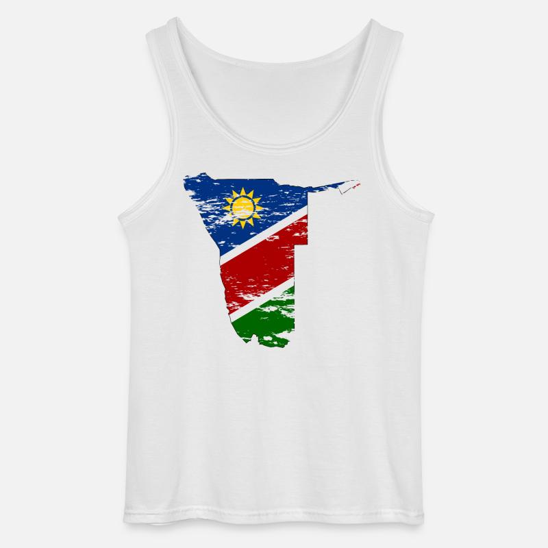 Namibia map used - Gildan Men’s Tank Top - white