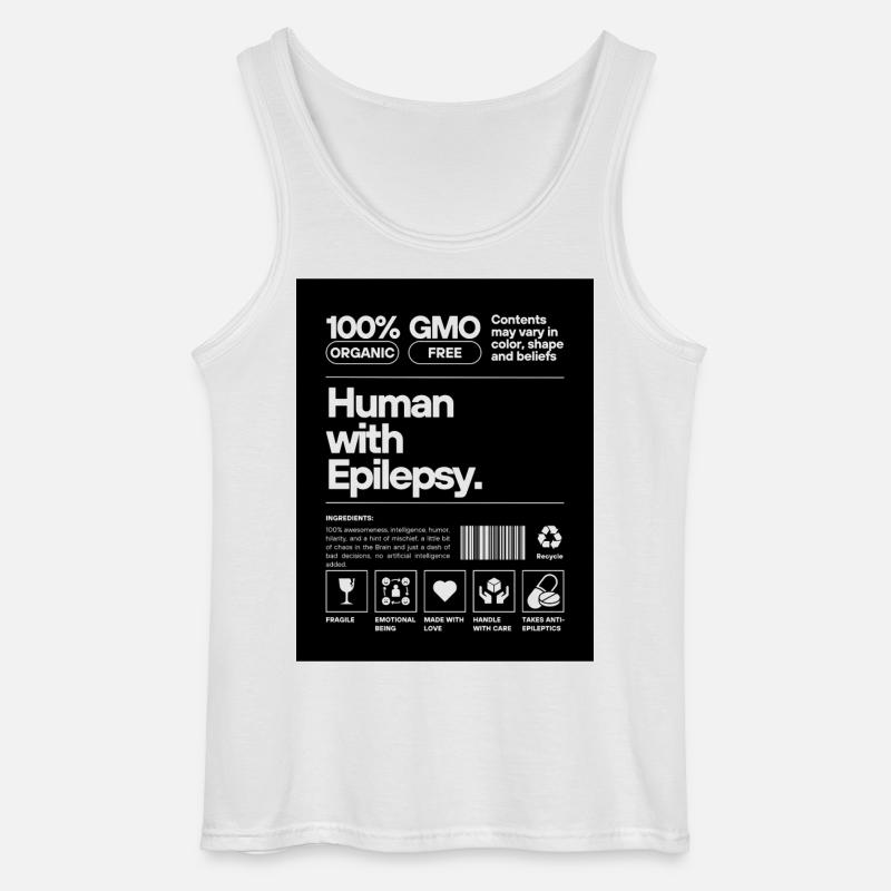 Human with Epilepsy - Gildan Männer Tank Top - Weiß