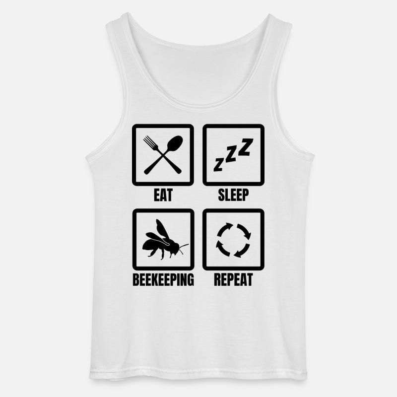 Bienenhalter Routine - Gildan Männer Tank Top - Weiß