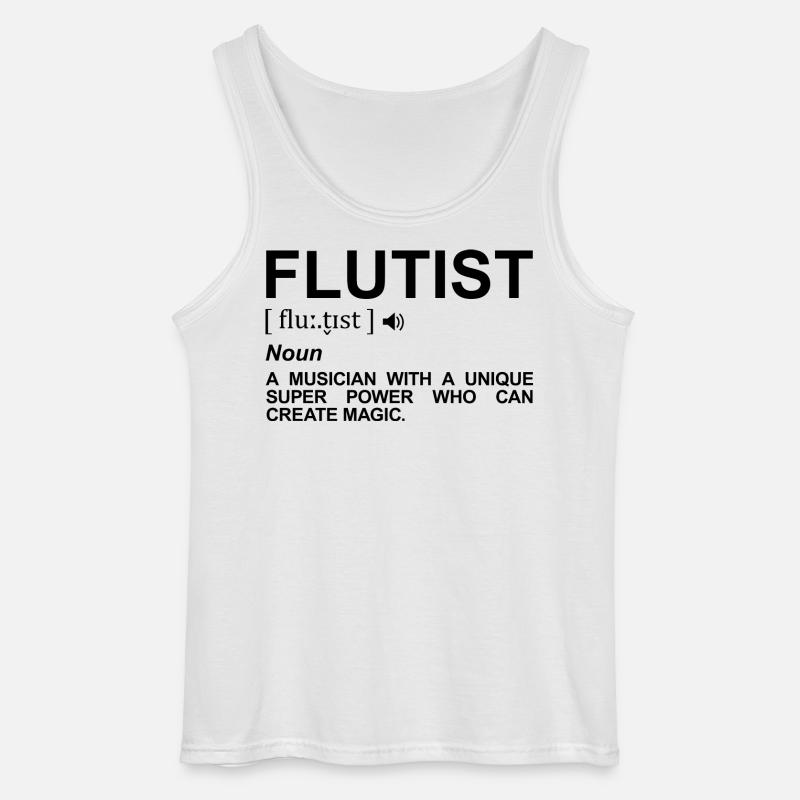 Flötist Begriff - Gildan Männer Tank Top - Weiß