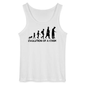 Évolution du chef - Débardeur Gildan Homme - blanc - Devant - AI Model Male 185 dark (185cm)