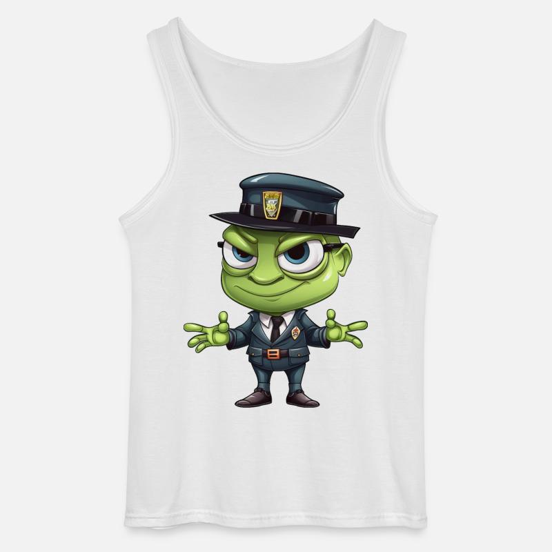 Grasshopper Polizei - Gildan Männer Tank Top - Weiß