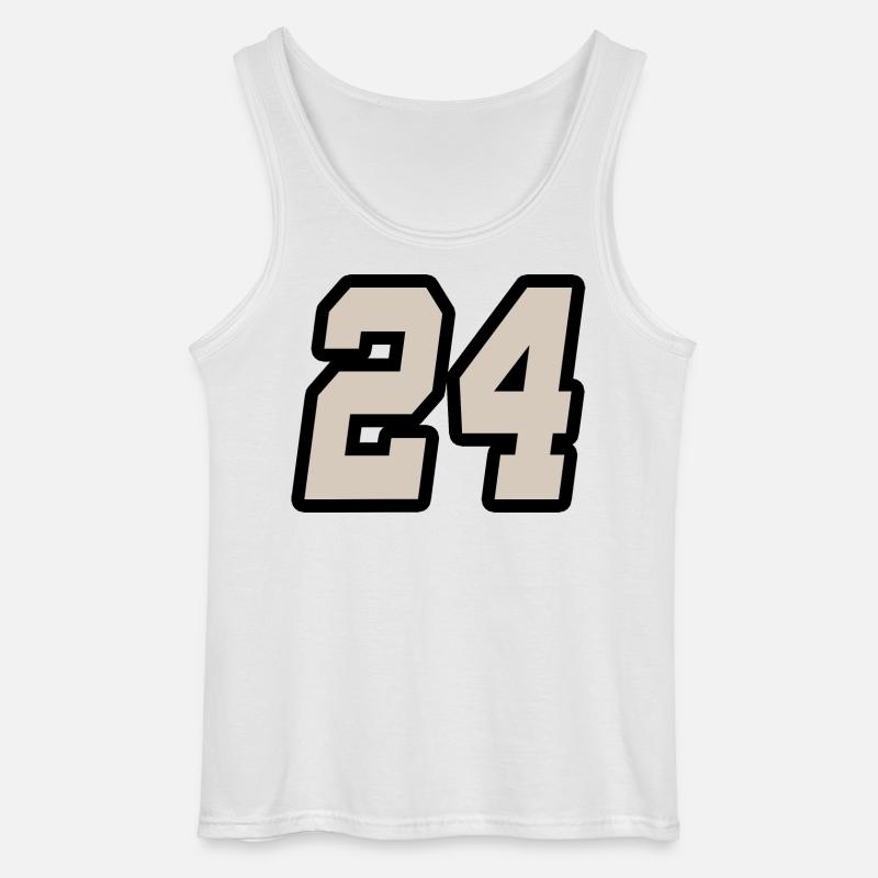 Nummer vierundzwanzig 24 - Gildan Männer Tank Top - Weiß