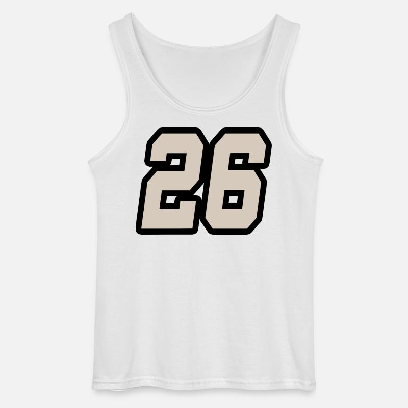 Nummer sechsundzwanzig 26 - Gildan Männer Tank Top - Weiß