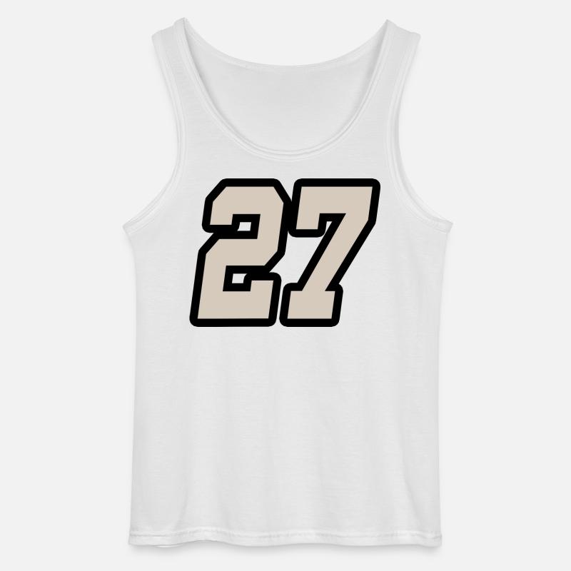 Nummer siebenundzwanzig 27 - Gildan Männer Tank Top - Weiß
