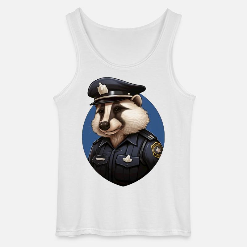 Polizei Dachs - Gildan Männer Tank Top - Weiß