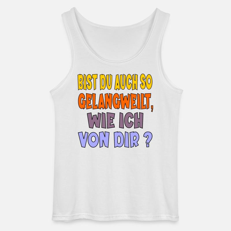 LANGEWEILE - Gildan Männer Tank Top - Weiß