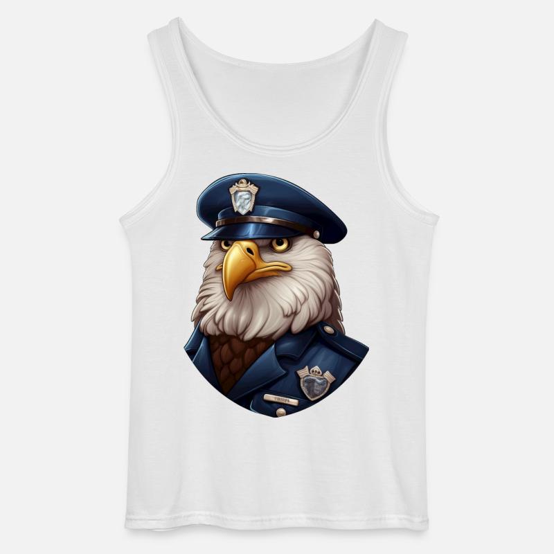 Polizei Eule - Gildan Männer Tank Top - Weiß