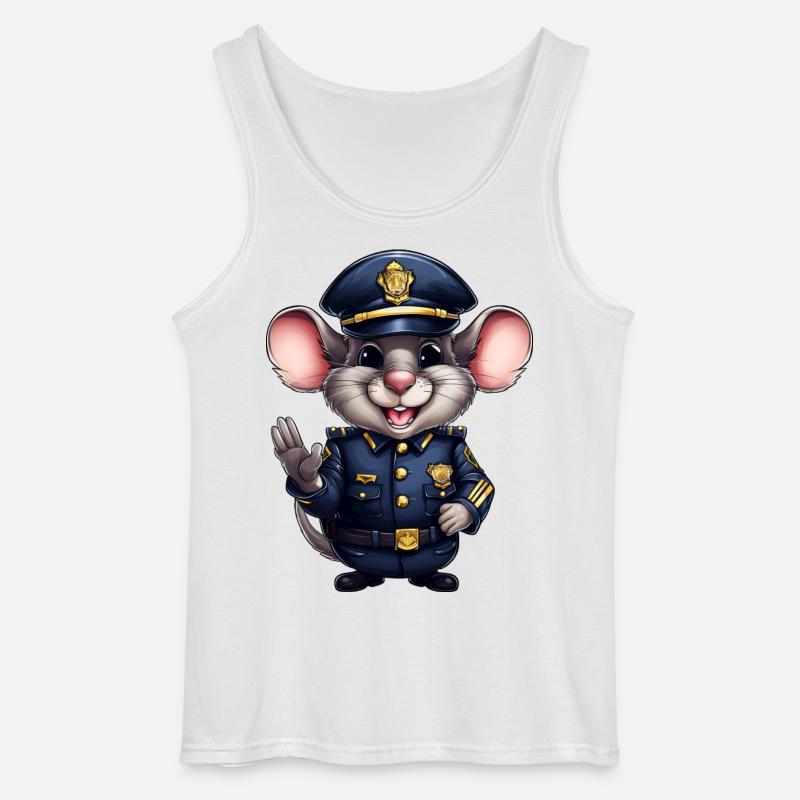Polizei Ratte - Gildan Männer Tank Top - Weiß