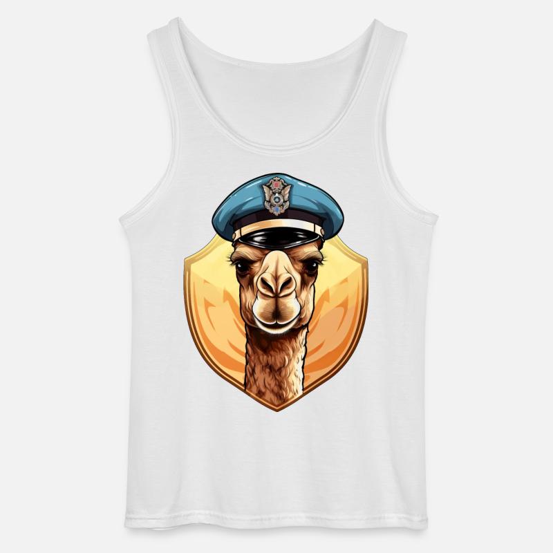 Polizei Kamel - Gildan Männer Tank Top - Weiß