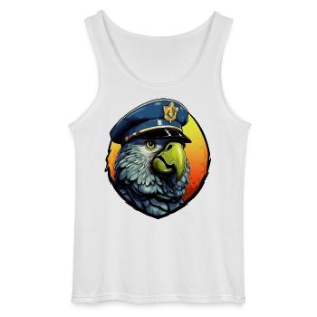 Perroquet de la police - Débardeur Gildan Homme - blanc - Devant - AI Model Male 185 dark (185cm)