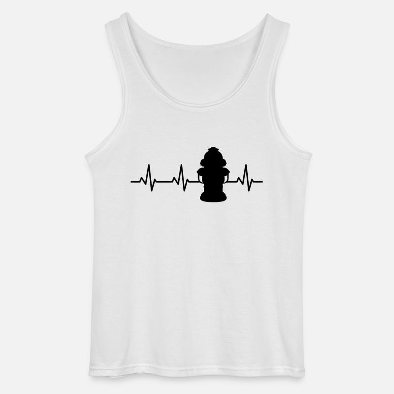 Feuerhydrant Pulsschlag - Gildan Männer Tank Top - Weiß