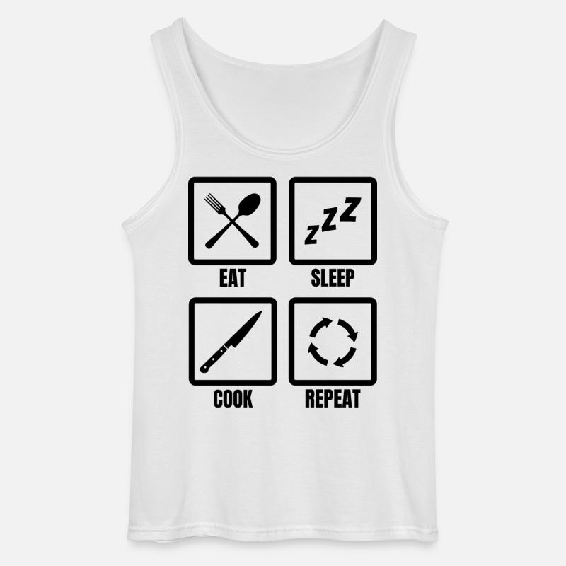 Kochen Tägliche Routine - Gildan Männer Tank Top - Weiß