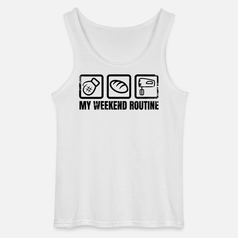 Wochenende eines Bäckers - Gildan Männer Tank Top - Weiß