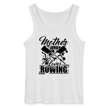 Rowing Mom - Gildan Men’s Tank Top - white - Front - AI Model Male 185 dark (185cm)