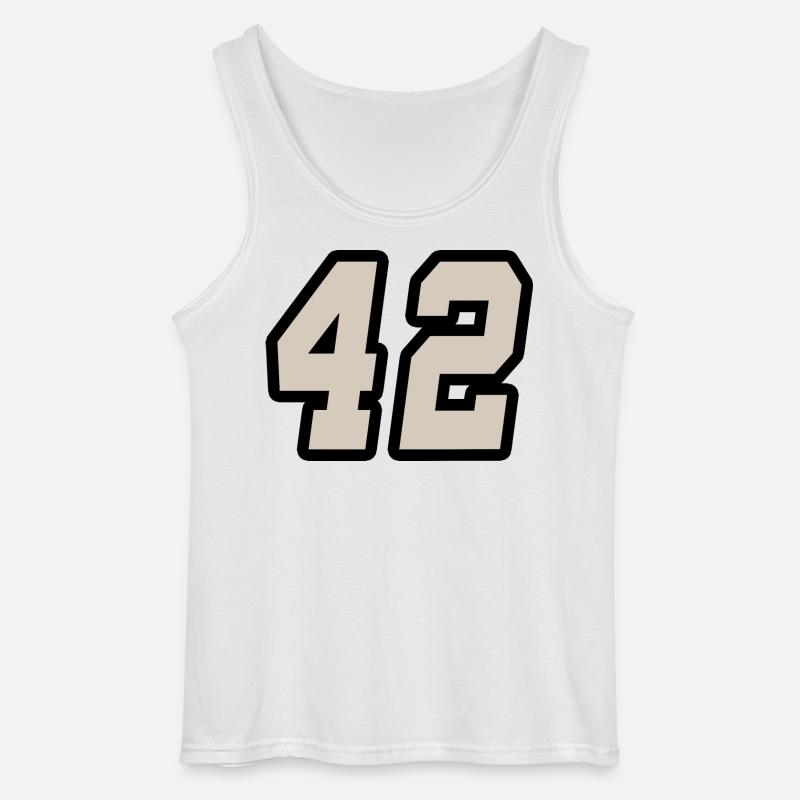 Nummer zweiundvierzig 42 - Gildan Männer Tank Top - Weiß