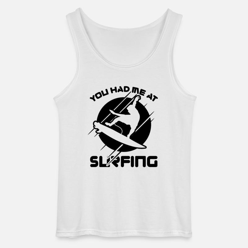 Surftrainer Witz - Gildan Männer Tank Top - Weiß