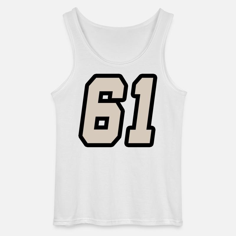 Nummer einundsechzig 61 - Gildan Männer Tank Top - Weiß