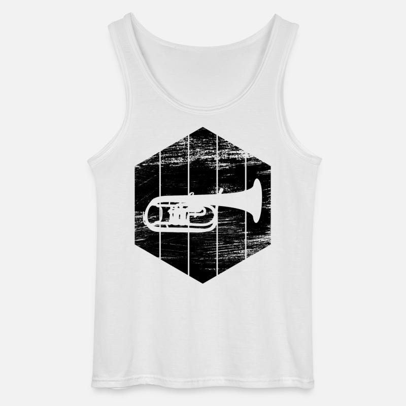 Trompete - Gildan Männer Tank Top - Weiß