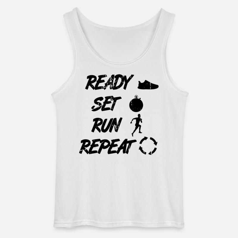 Lustige Läufer Routine - Gildan Männer Tank Top - Weiß