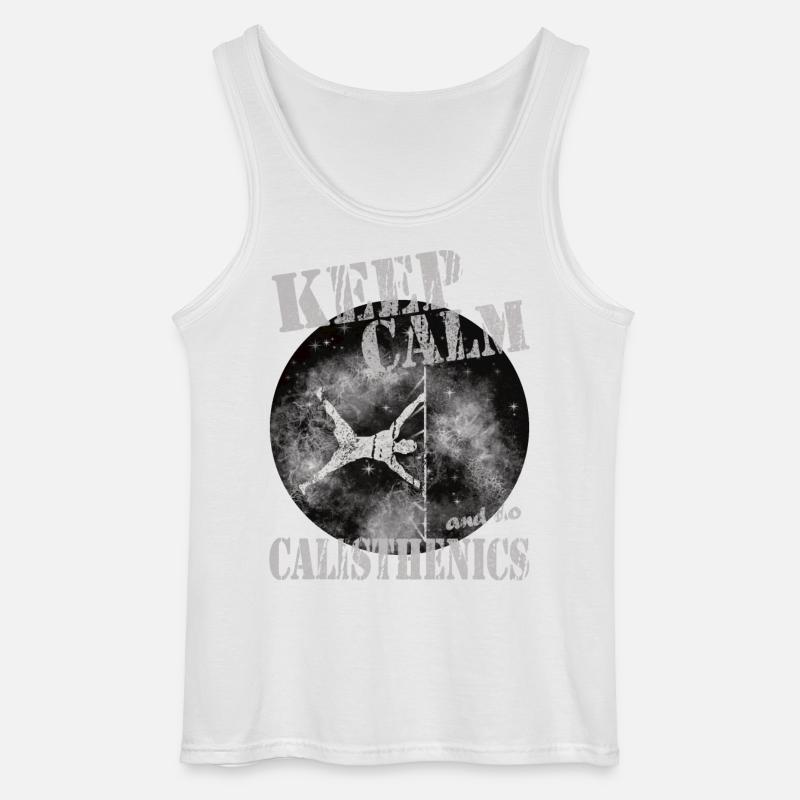 Keep Calm – Calisthenics Design - Gildan Männer Tank Top - Weiß