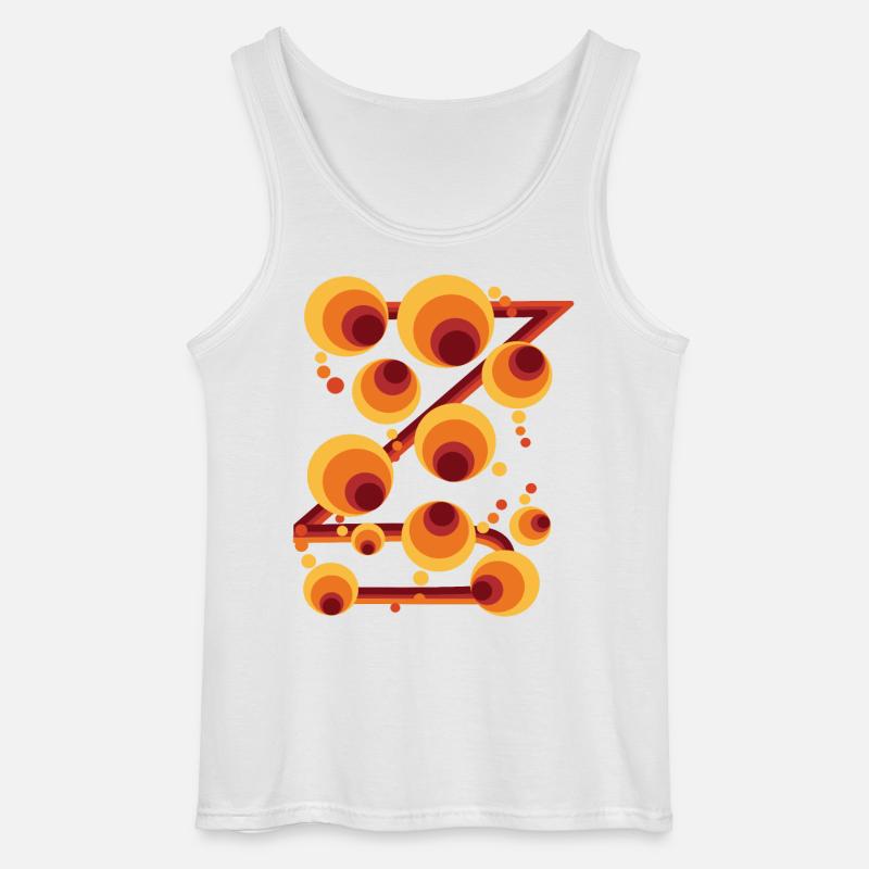 Abstract Polka Dot Circle Pattern - Gildan Men’s Tank Top - white