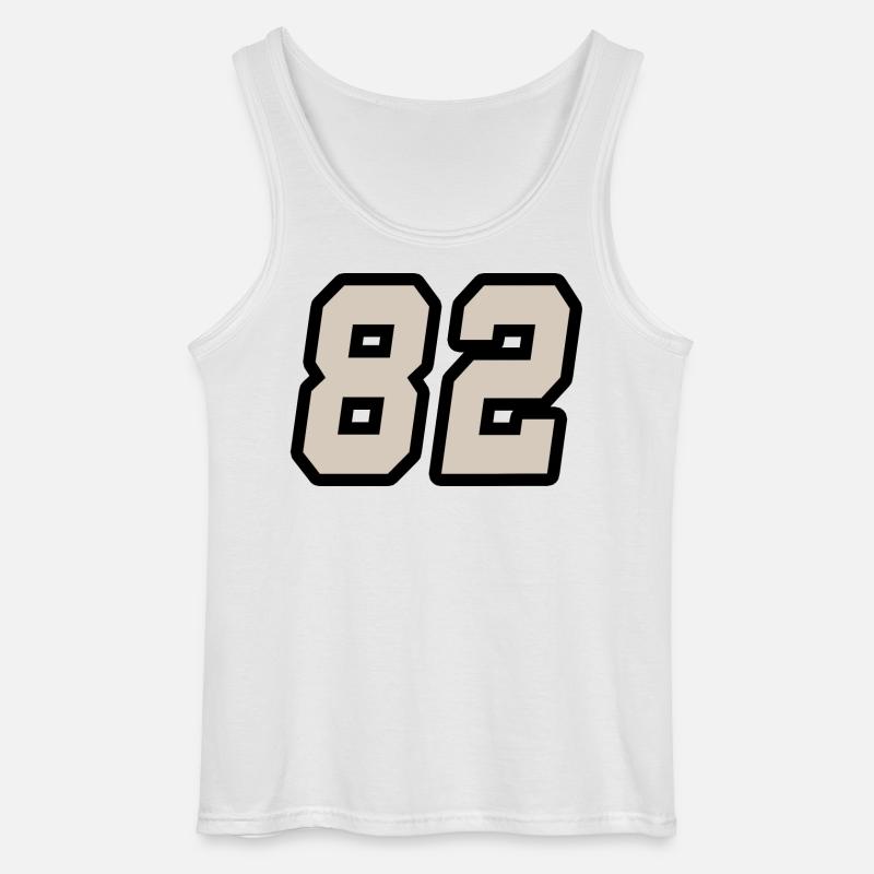 Nummer zweiundachtzig 82 - Gildan Männer Tank Top - Weiß
