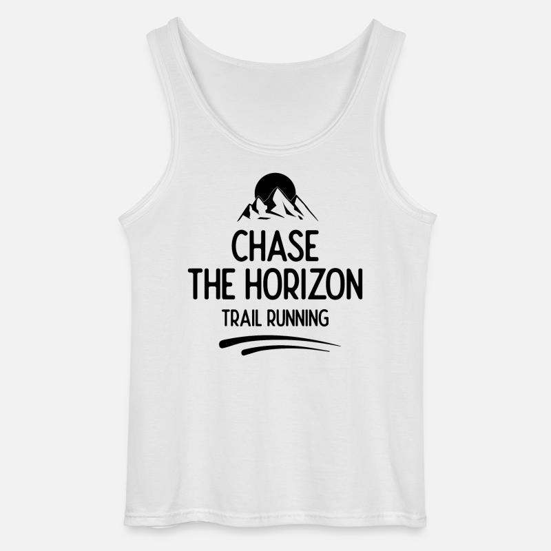 Trailrunning - Jagd auf den Horizont - Gildan Männer Tank Top - Weiß