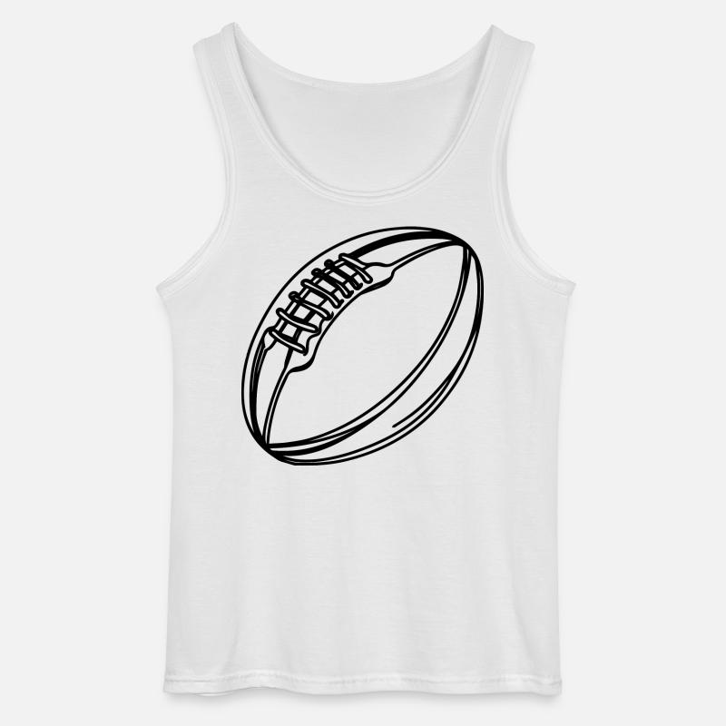 Rugby Ball - Gildan Men’s Tank Top - white