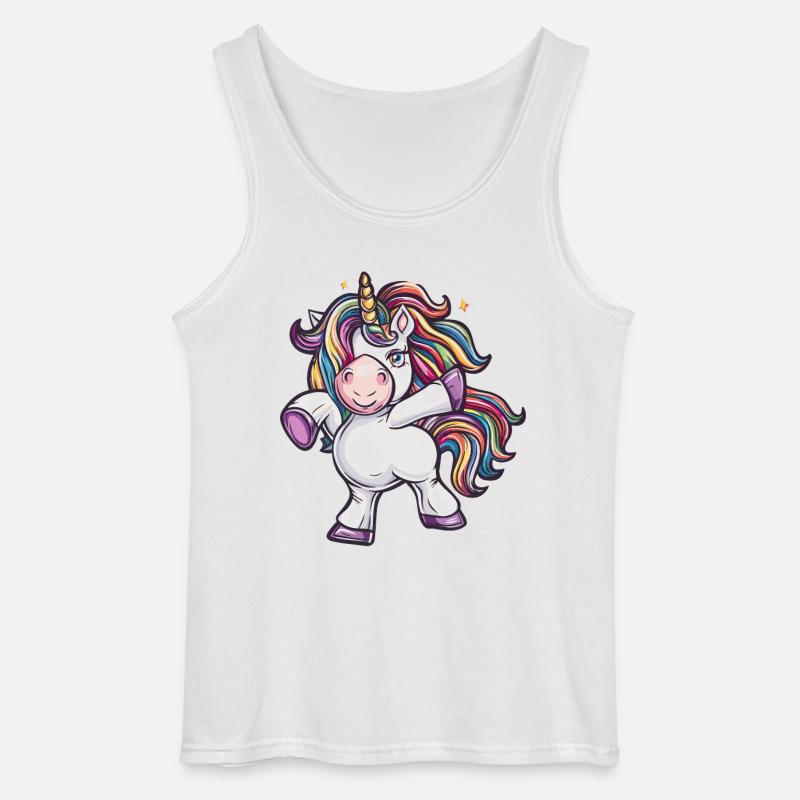 Tanzendes Einhorn - Gildan Männer Tank Top - Weiß