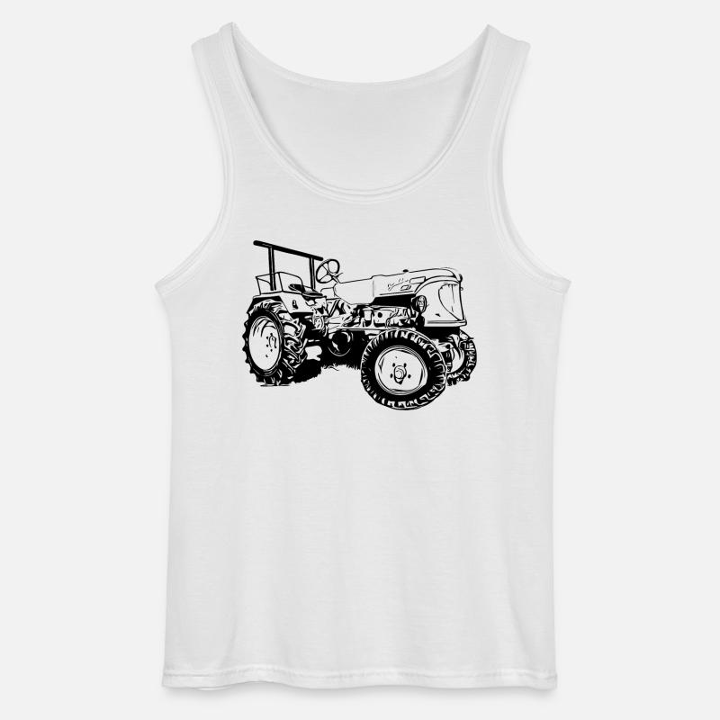 Traktor Güldner ADN-8 Haifischmaul - Gildan Männer Tank Top - Weiß