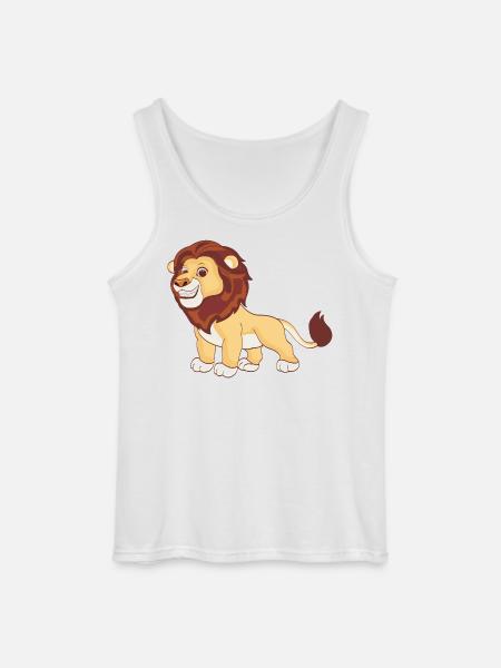 A magnificent lion - Gildan Men’s Tank Top - white