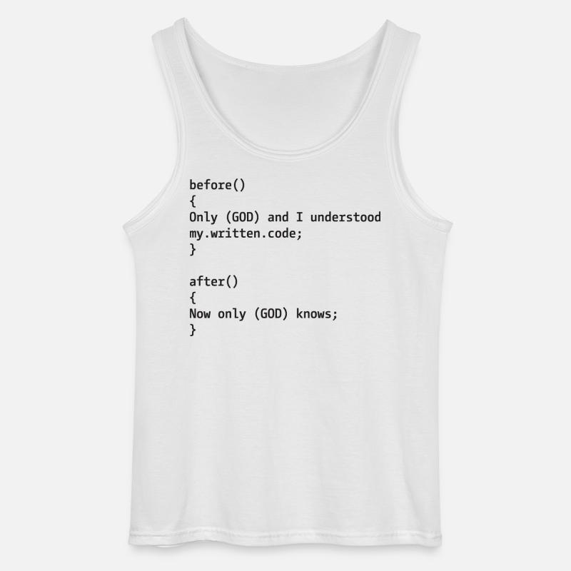 Developer Joke - Gildan Men’s Tank Top - white