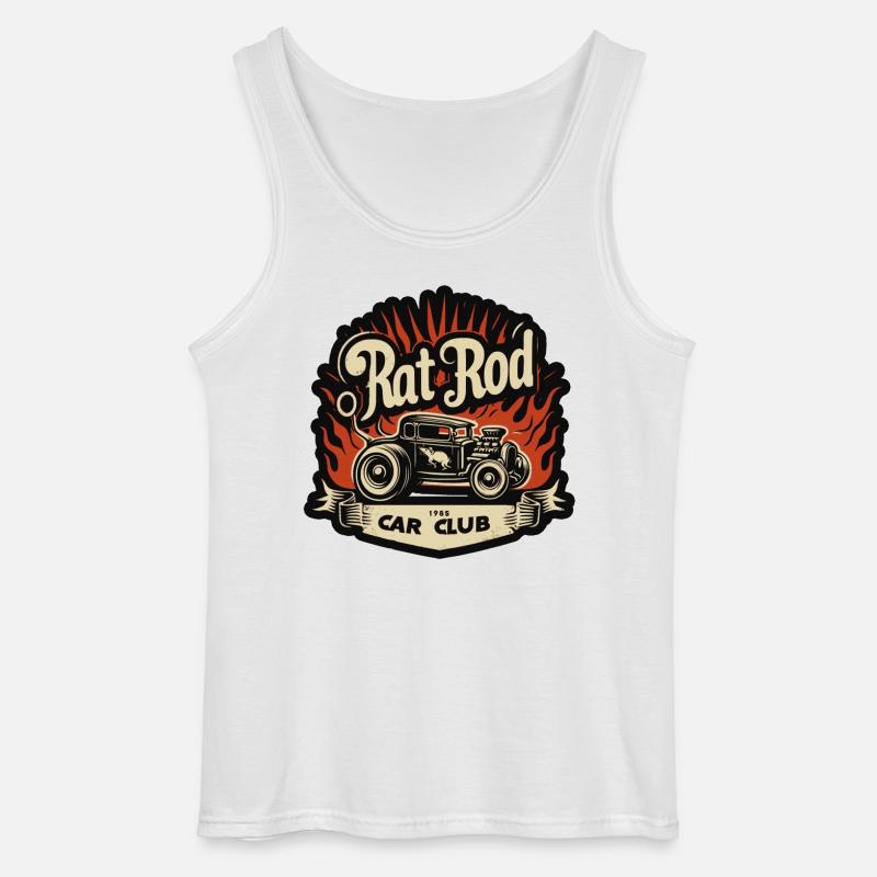 Ratsking Ratlook Shirt – Rustikaler Custom Style - Gildan Männer Tank Top - Weiß
