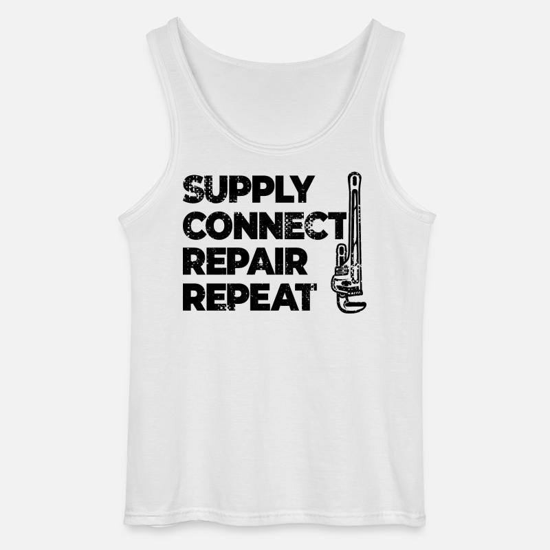 Klempner Motivation - Gildan Männer Tank Top - Weiß