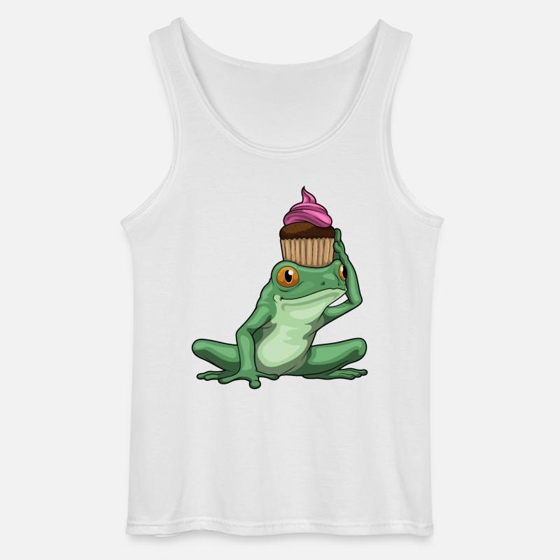Frosch Muffin - Gildan Männer Tank Top - Weiß