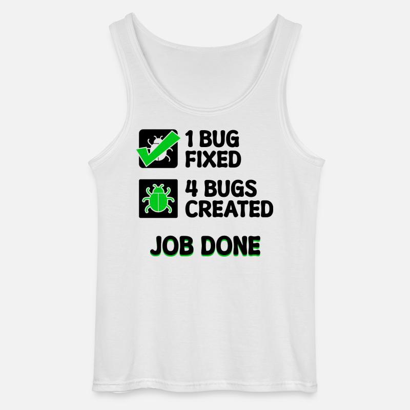 Programmierer Developer Bugfixing Bugs Skripting - Gildan Männer Tank Top - Weiß